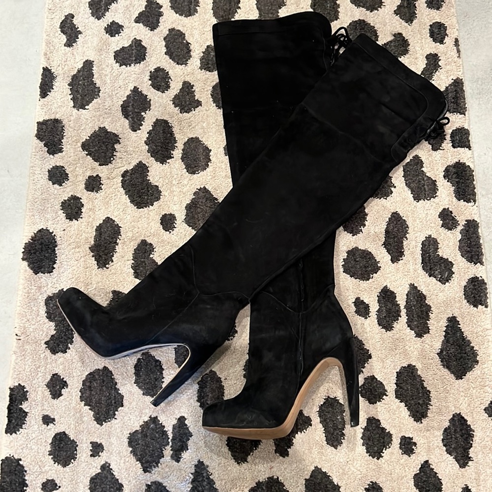 Sam Edelman 🖤 KAYLA Platform Over Knee Thigh High Heeled Boot 8